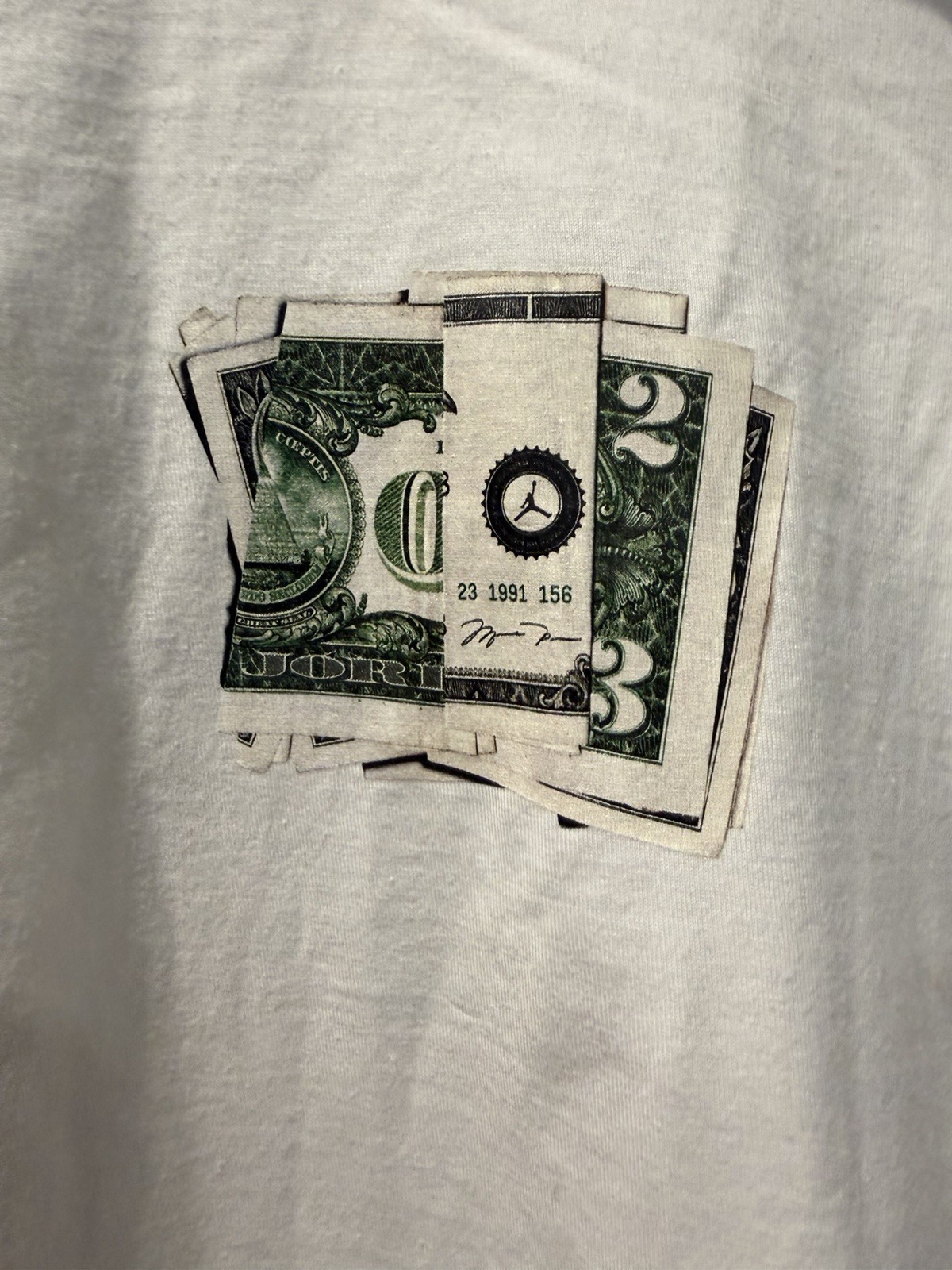 Nike Air Jordan AJ3 T-Shirt Pure Money Men Lg White Cash IQ6952-100 New