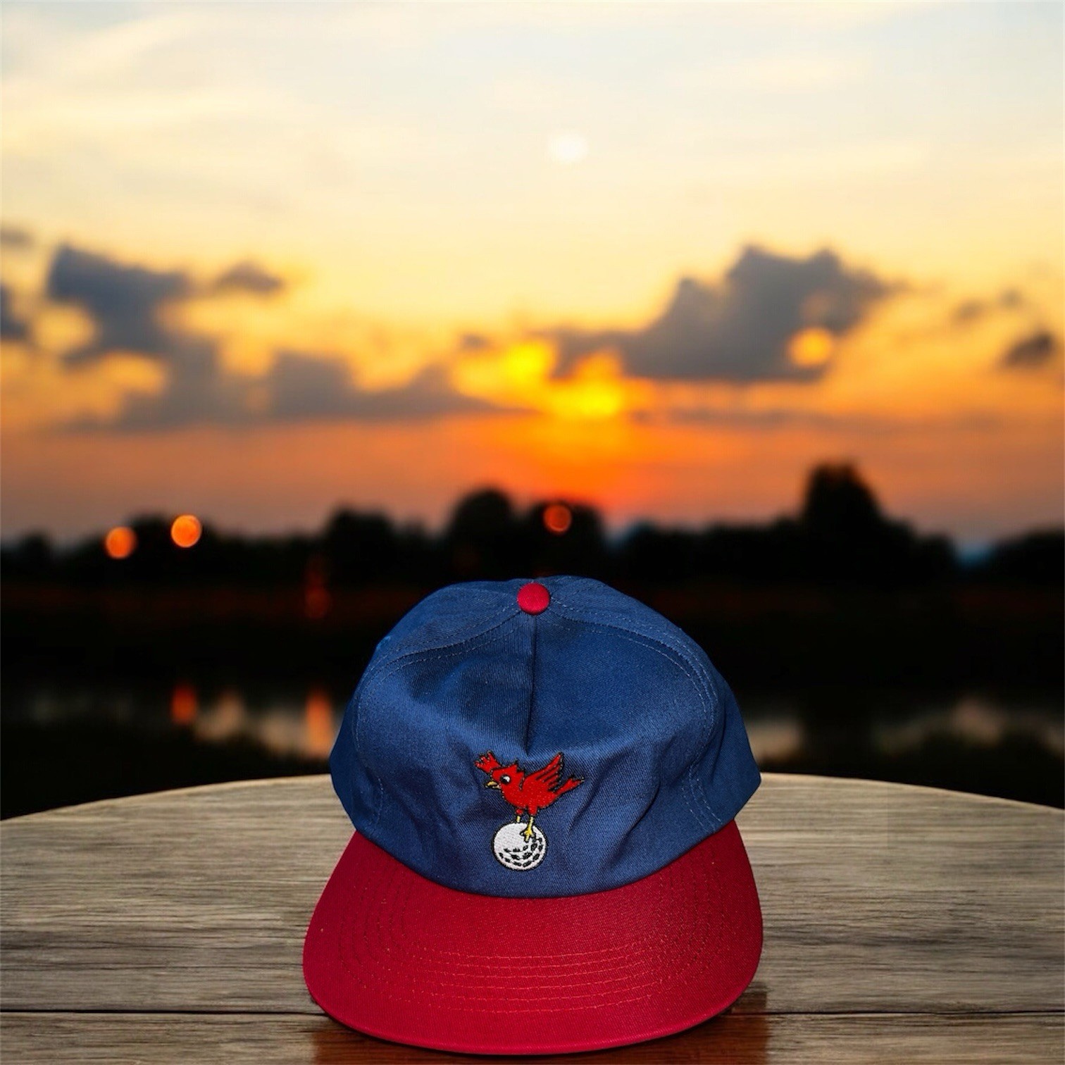 Bogey Boys by Macklemore S4 Bird Hat in Red and Blue