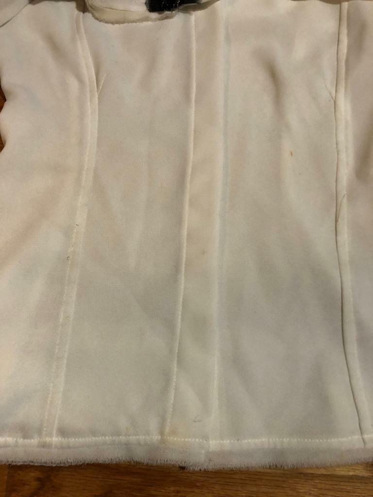 WOMENS CHRISTINA MAKOWSKY CREAM BLACK RHINESTONE COLLAR BLOUSE S *