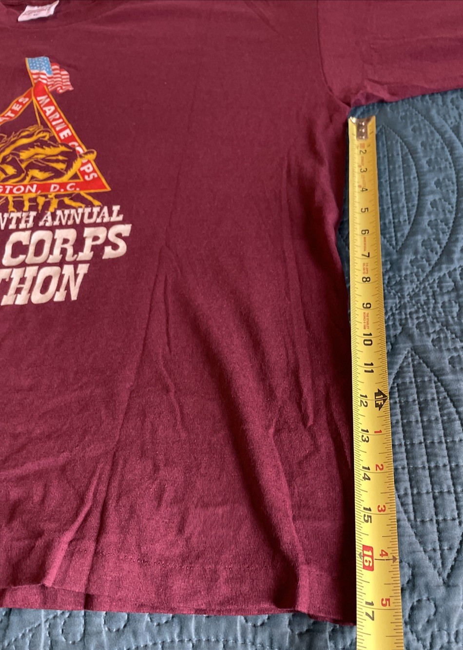 Tennessee River Long Sleeve T-shirt, United States Marines Annual Marathon 93 XL