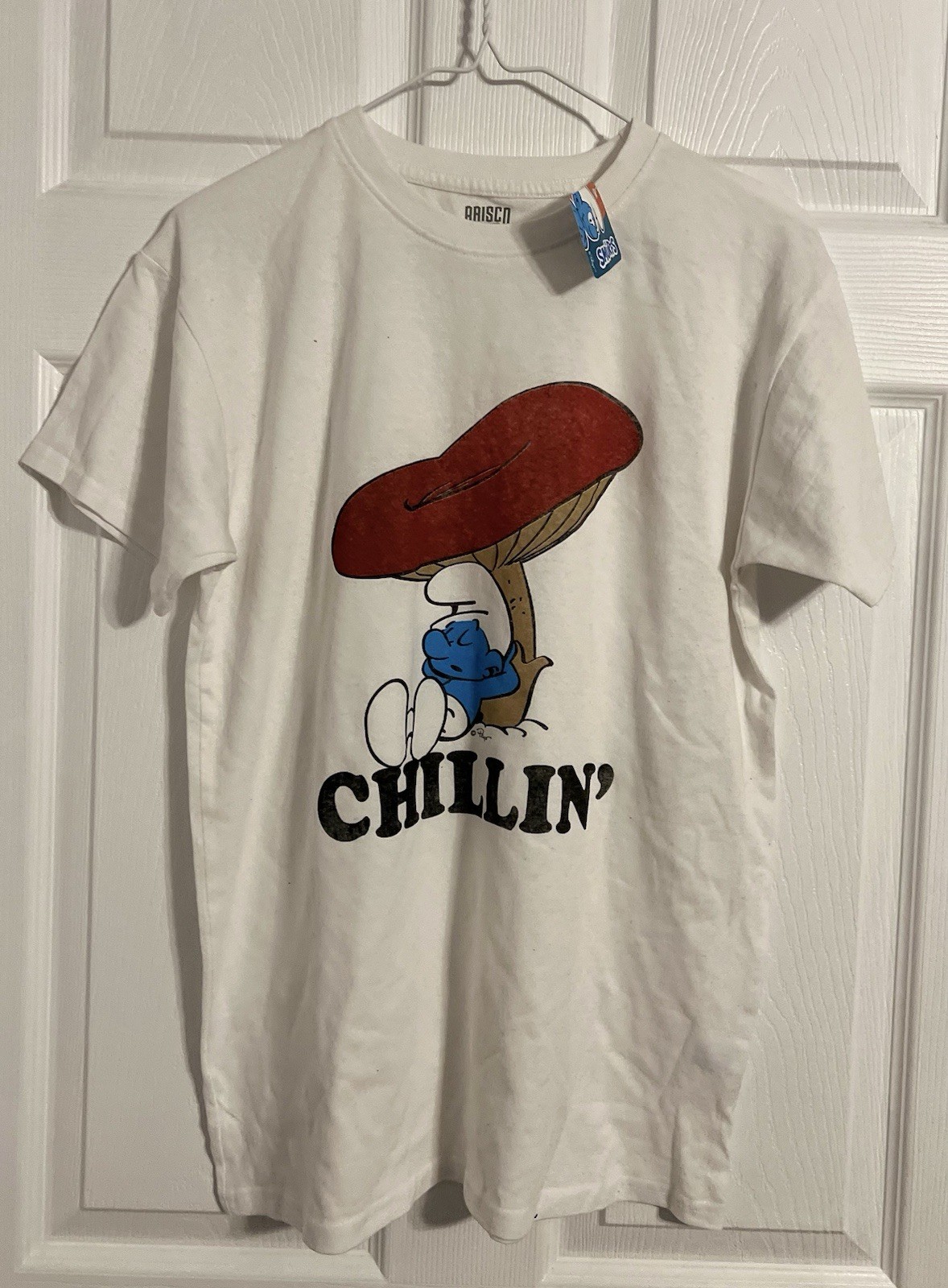 Brisco Brands NWT Smurf Mushroom Chillin’ Short Sleeve Tshirt Size Medium