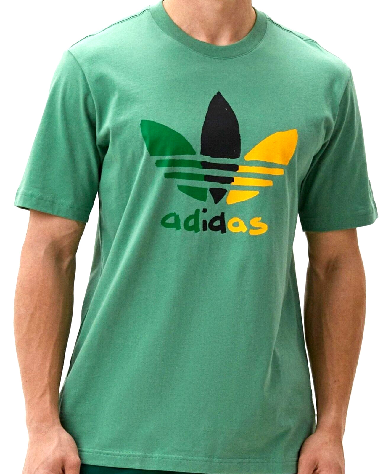NEW MEN’S ADIDAS ORIGINALS MULTI COLOR TREFOIL SHIRT ~SIZE LARGE #IZ2571