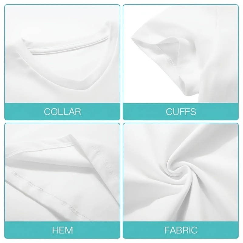50 Pack V-Neck Sublimation Blanks T-Shirts Mixed Sizes White Grey Polyester