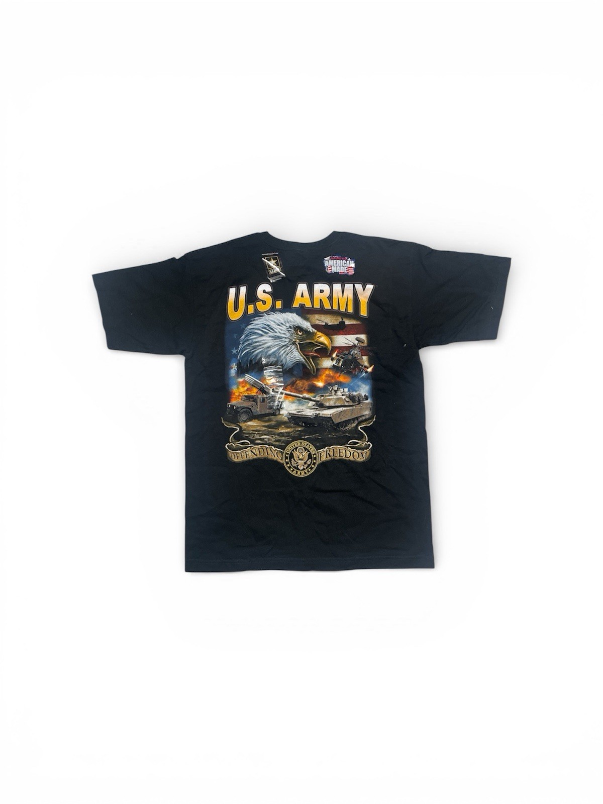BAISIDE US Army T-shirt Military Eagle Defending Freedom United States Battle