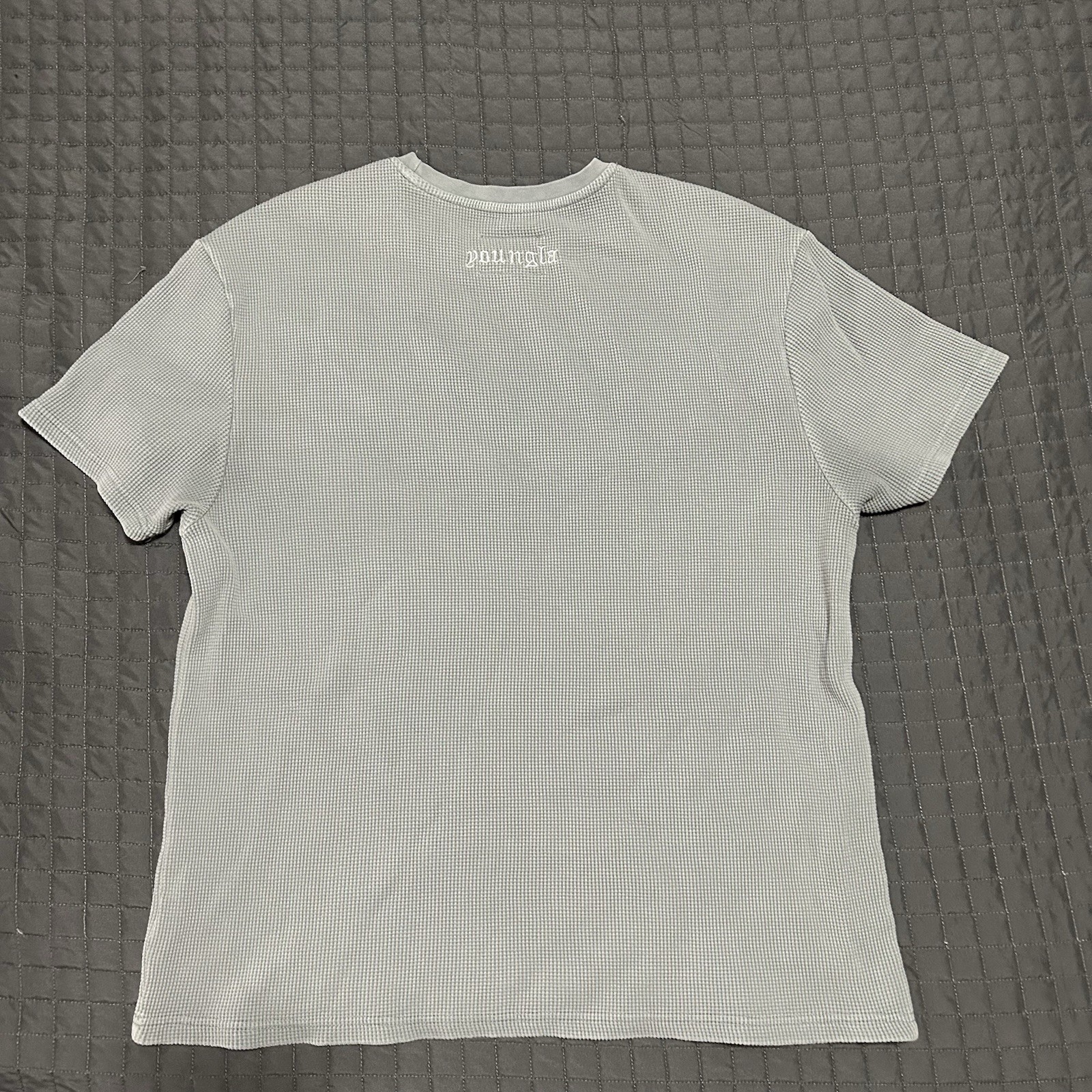 YoungLA Men’s Waffle Knit T-Shirt Lot of 3 Black, Grey and Brown Size Medium