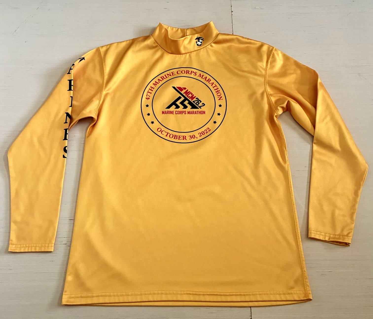 USMC Size M 47TH Marine Corps Marathon October 30, 2022 Long Sleeve T-Shirt