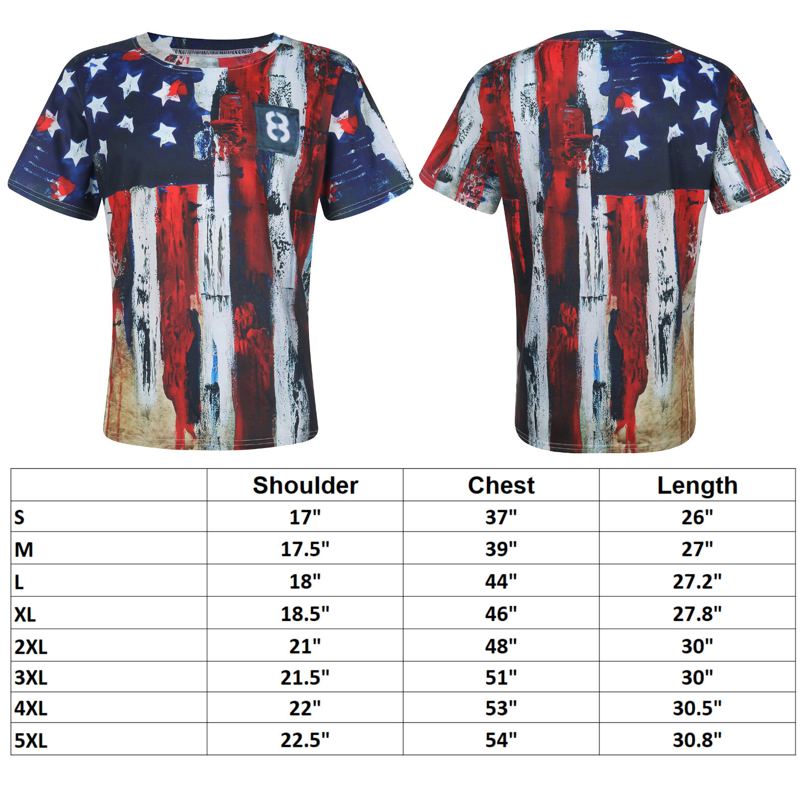 Men’s Fourth of July American Flag Casual Fashion Slim Fit Short Sleeve T-shirts