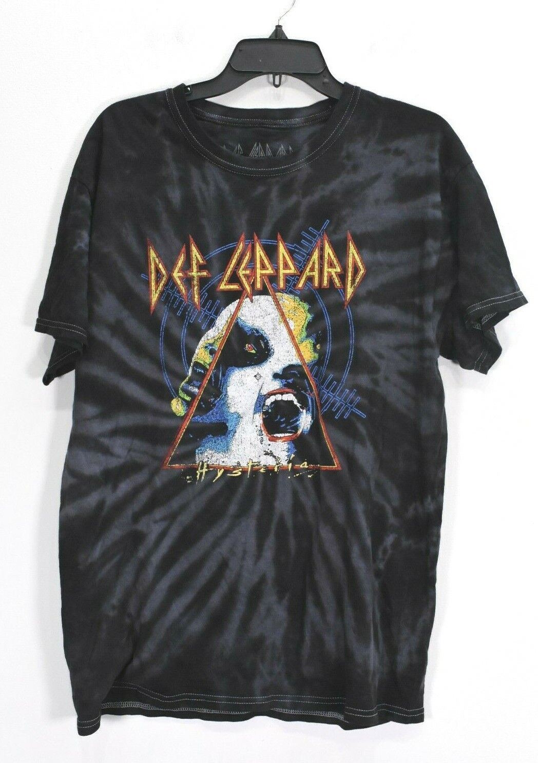 DEF LEPPARD Adult Tonal Spider Scoop Neck Short Sleeve Casual Cotton T Shirt L