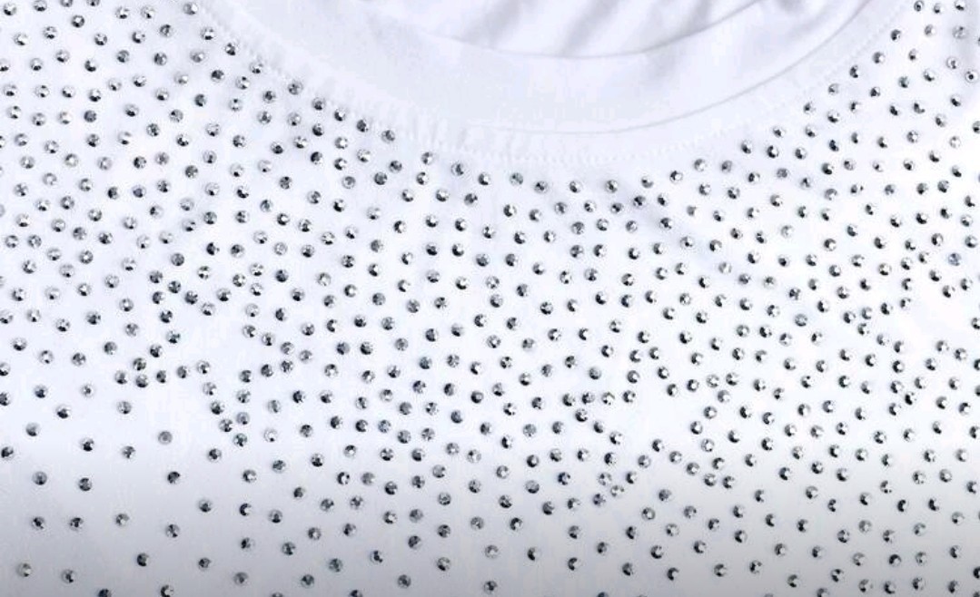 New Men Women Luxury Diamond Crosses Stars Rhinestones Fashion T-Shirt 7 Colors