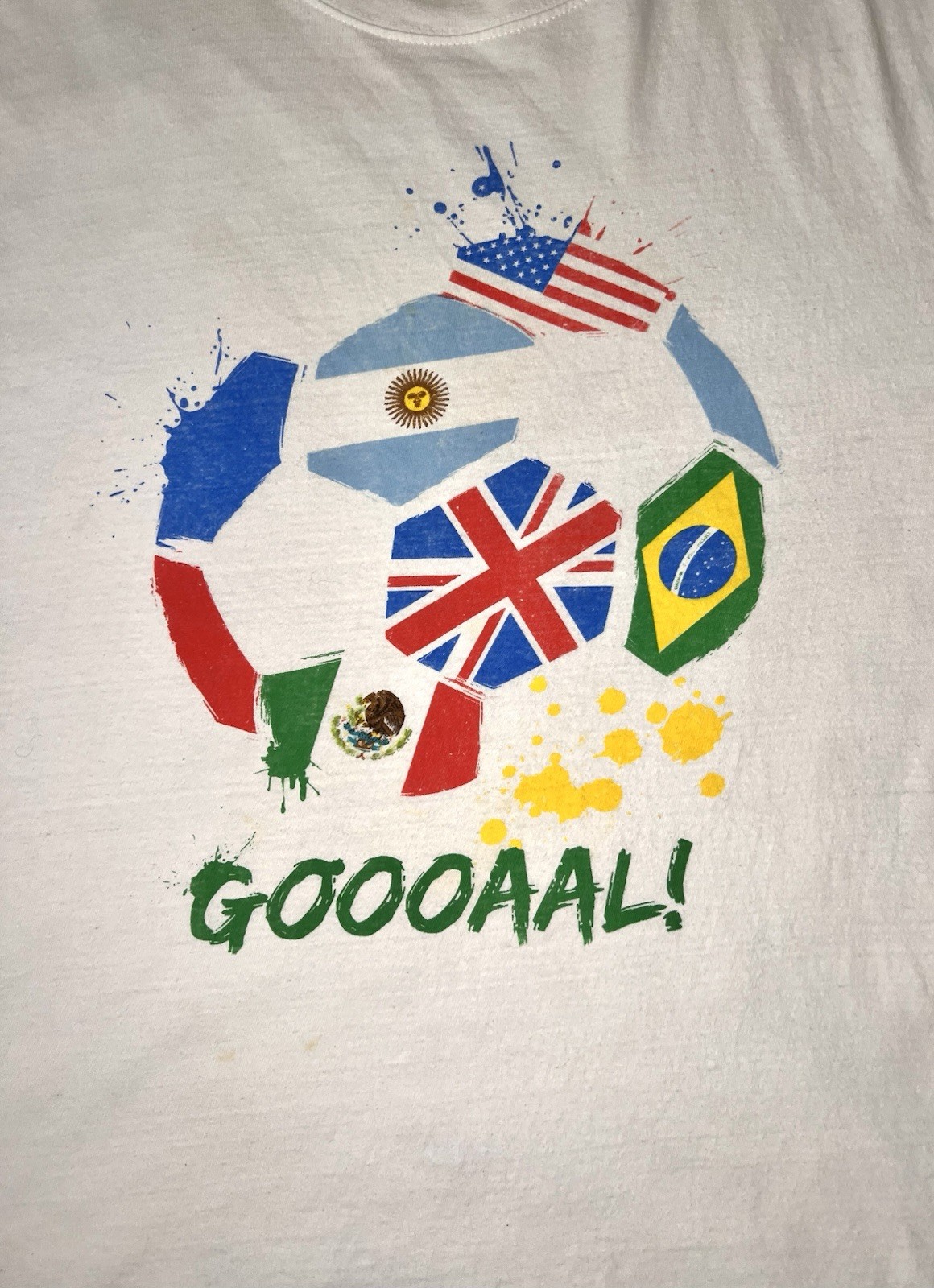 Brisco Brands “GOOOAAL!” Soccer Shirt Futbol LG 21” X 26”