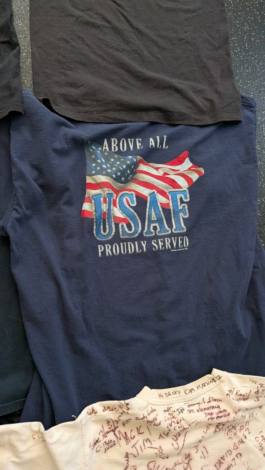 Vintage Military TShirt Bundle Lot of 6 Army USAF Air Show POW/MIA Sizes M-2XL