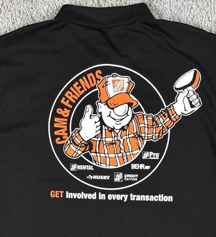 The Home Depot Cam & Friends Polo Shirt Size Medium