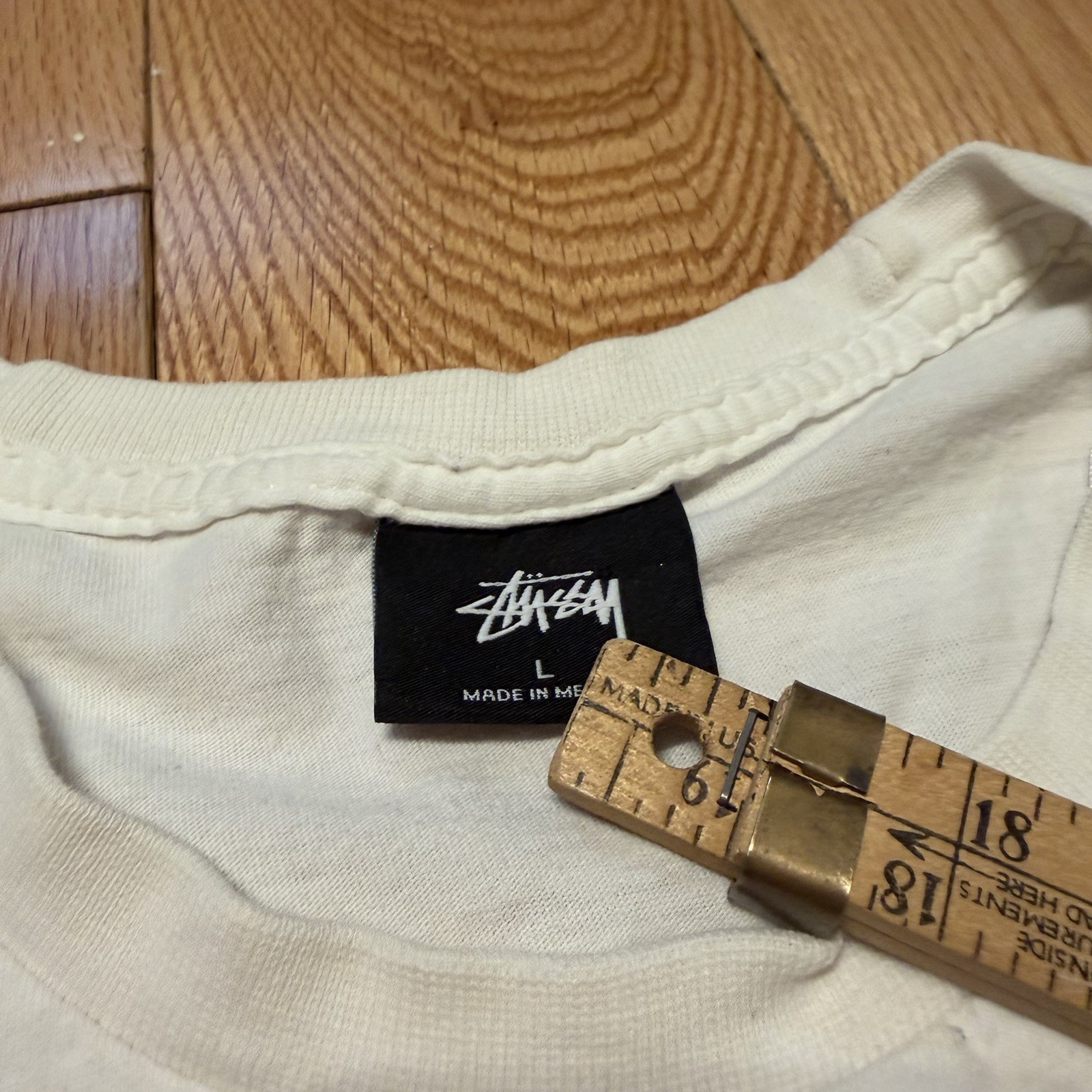 Stussy Shirt Mens Size Large Aloha Cities New York Graphic Brooklyn Pin up Y2K