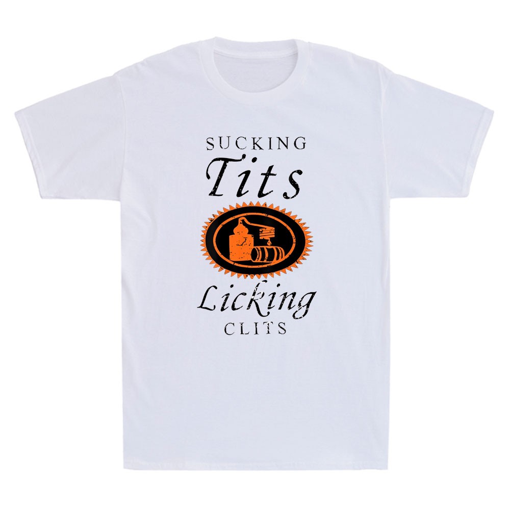 Sucking Tits Licking Clitss Funny Adult Joke Sarcastic Quote Retro Men’s T-Shirt