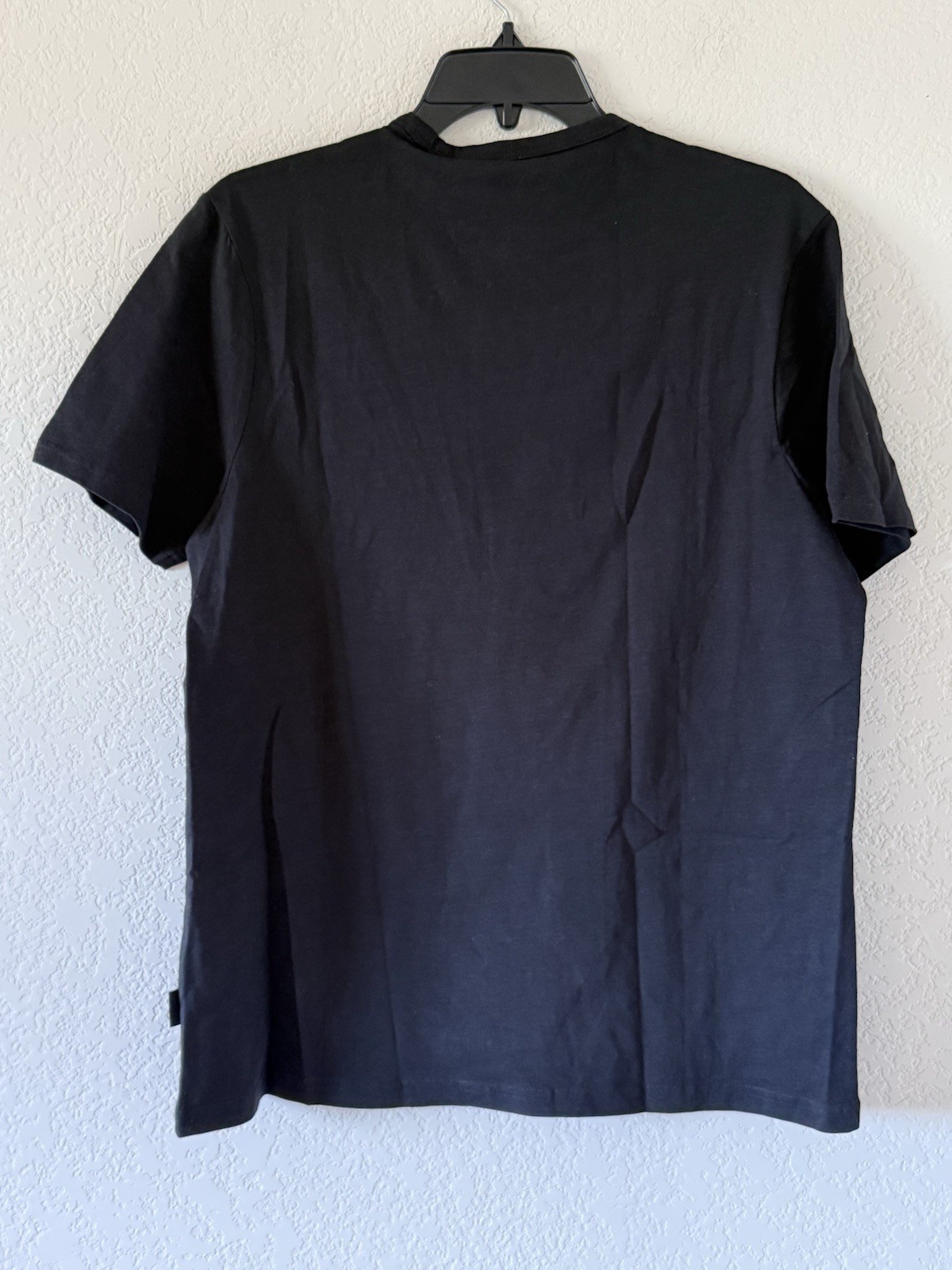 Kenneth Cole Small Black Classic Knit Pocket T-Shirt Super Soft 100% Cotton