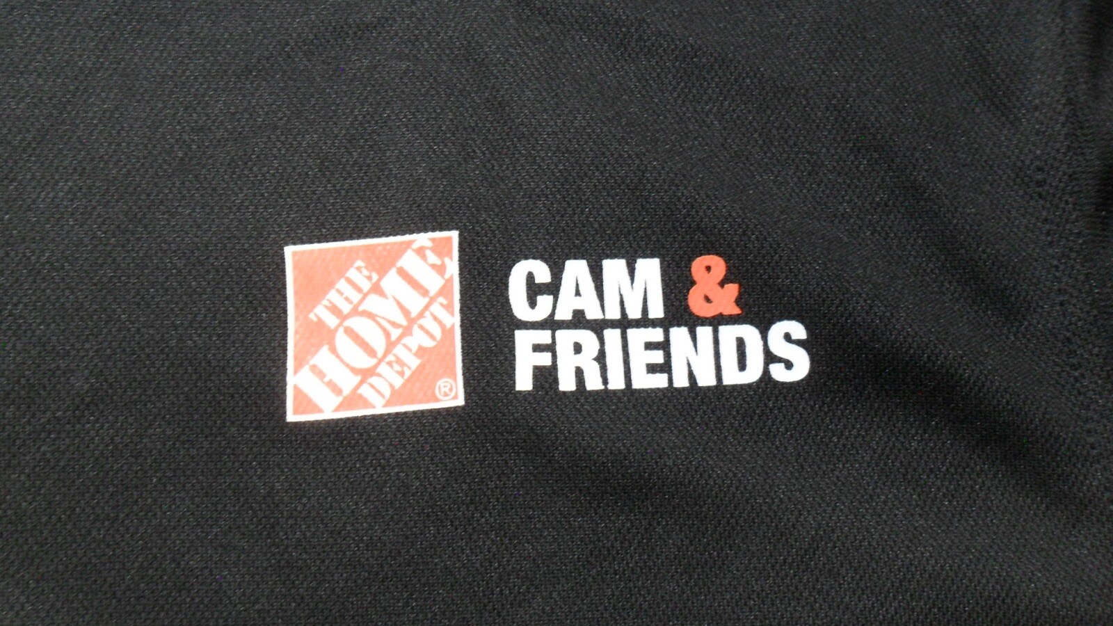 Medium NWOT 100% Poly Home Depot Cam & Friends Polo Black Rental Employee Shirt