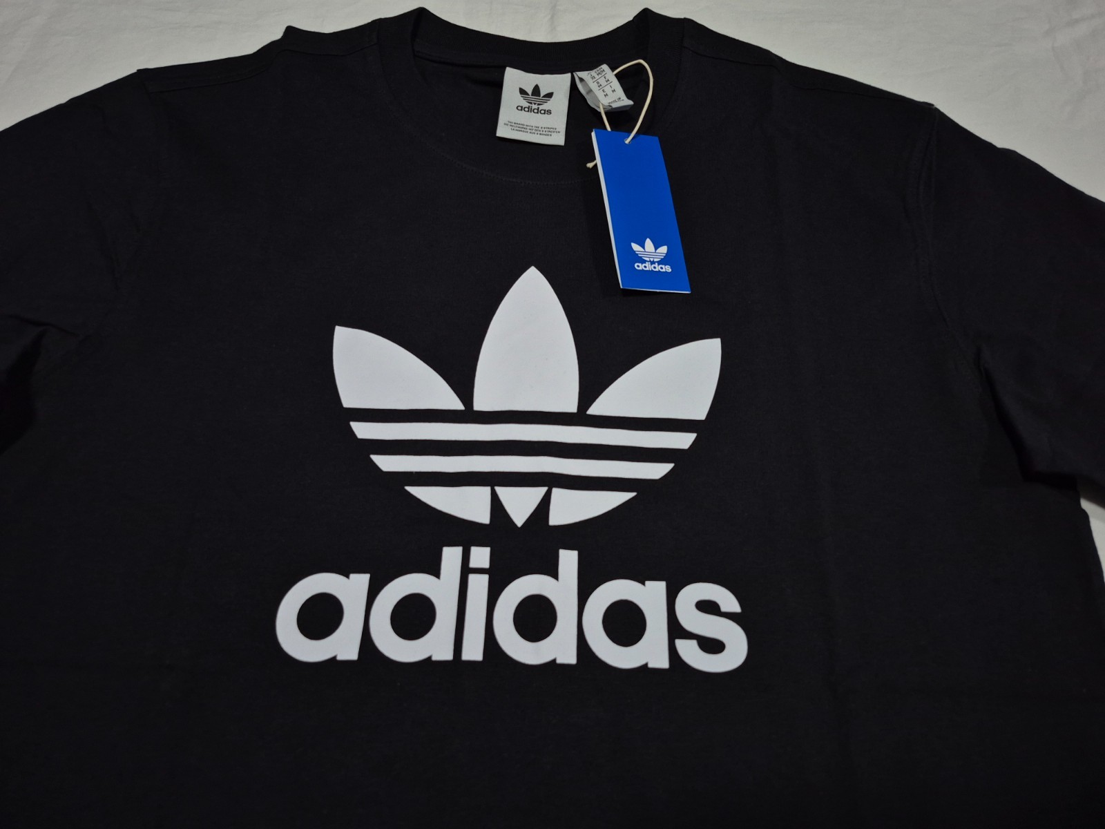 Adidas Classic Cotton Originals Men’s T-Shirt Trefoil Logo Black-White IU2364