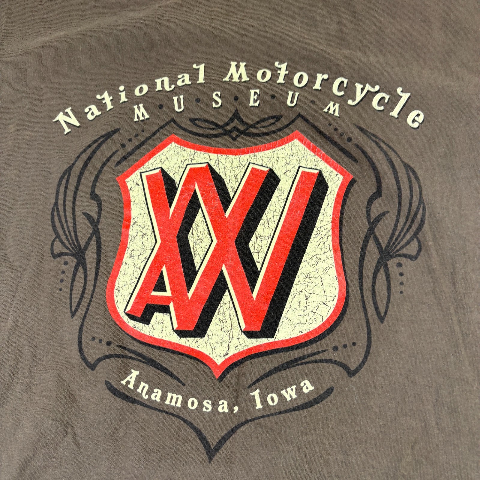 Biker Tshirt 3XL Brown Graphic T Shirt Von Pickers Motorcycle Vintage Grunge Tee