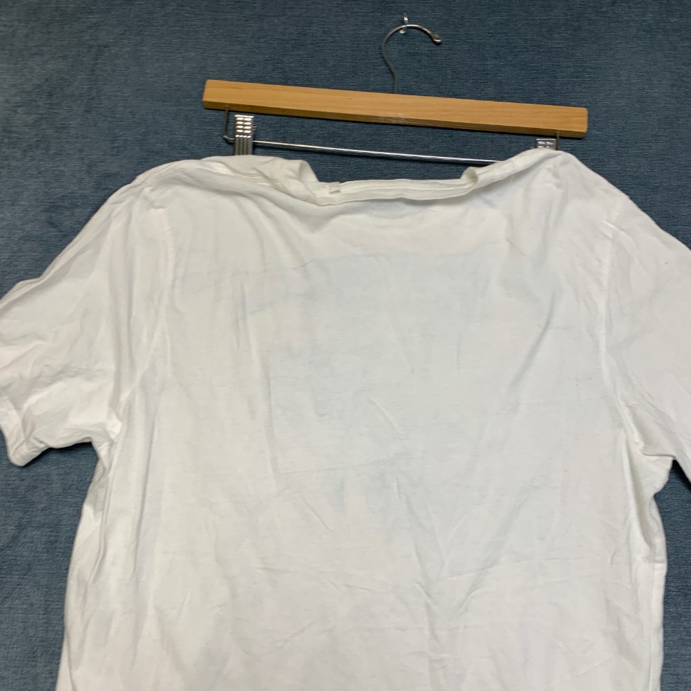Guess T Shirt Mens Large White Graphic Spell Out Logo Crew Neck Short Sleeve