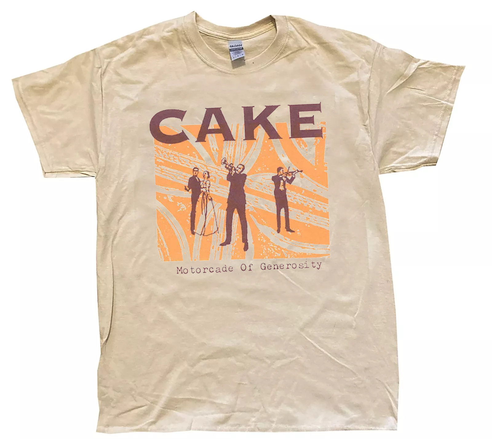 Cake Band Motorcade of Generosity Album Sand Color T Shirt Full Size S-5XL