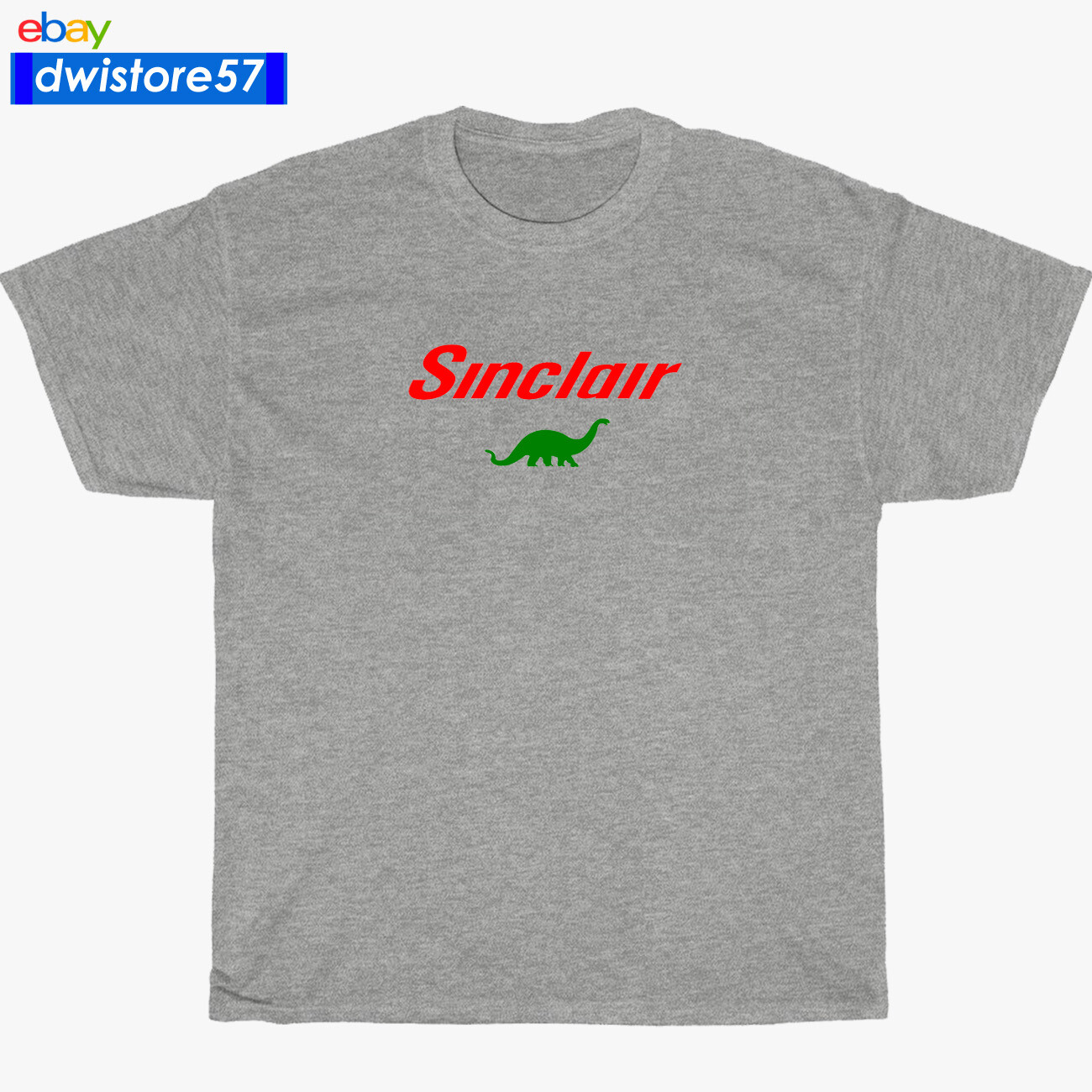 New Shirt Sinclair Dino Gasoline Logo Black/Navy/White/Sport Grey T-Shirt S-5XL
