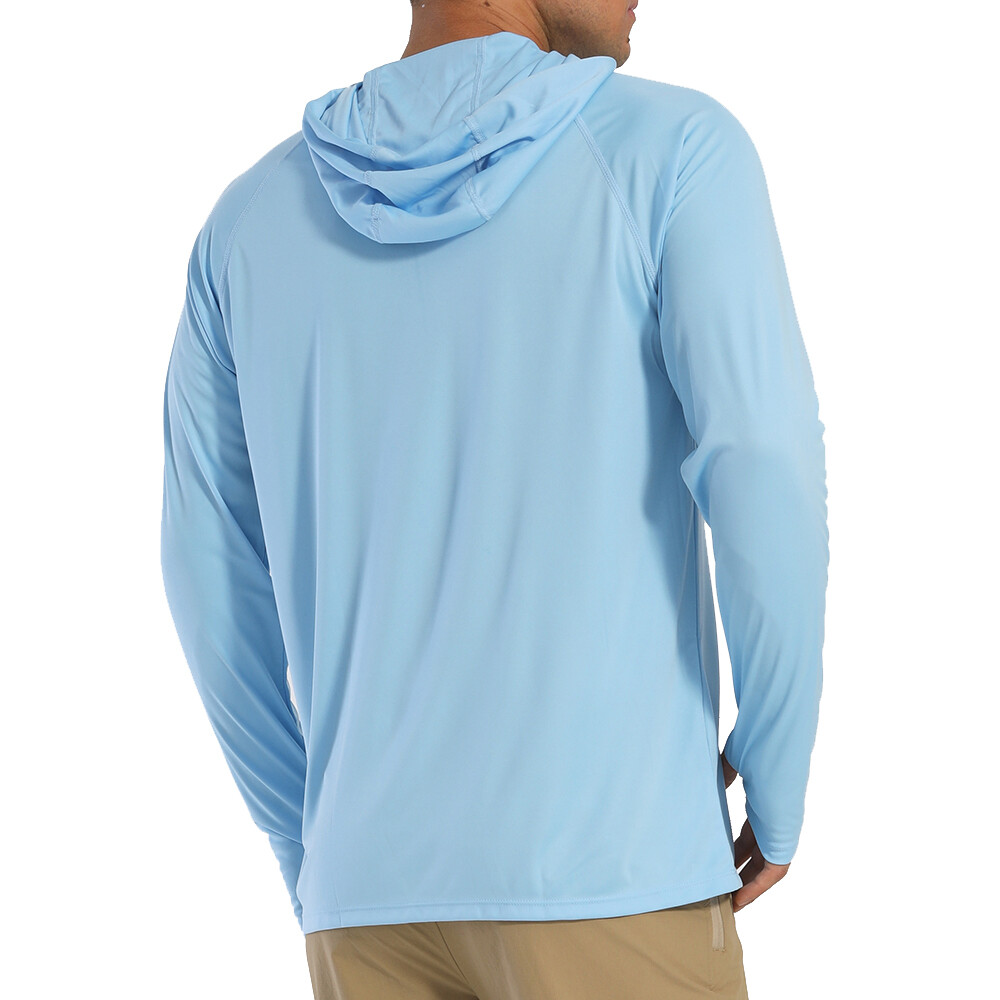 Men’s Sports Hoodie UPF 50+ Outdoor Fishing Sun Shirt Skin Protection UV Shirt