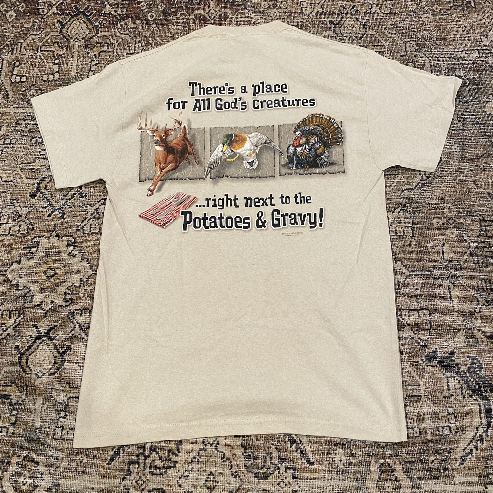 Vintage Buck Wear Shirt Mens M Funny Deer Turkey Duck Hunting Graphic Logo Y2K