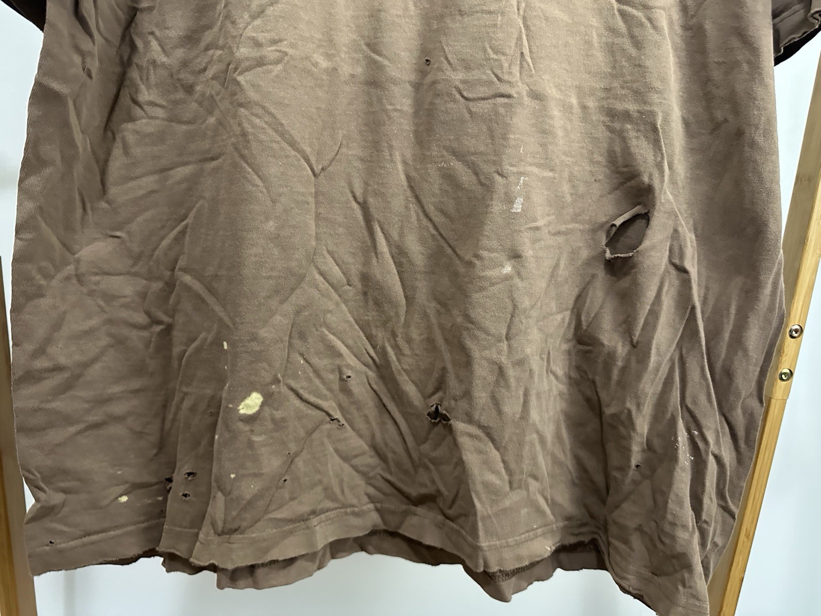 VTG Which Came First Gradient Sun Faded Thrashed Distressed Worn WIP T-Shirt XL