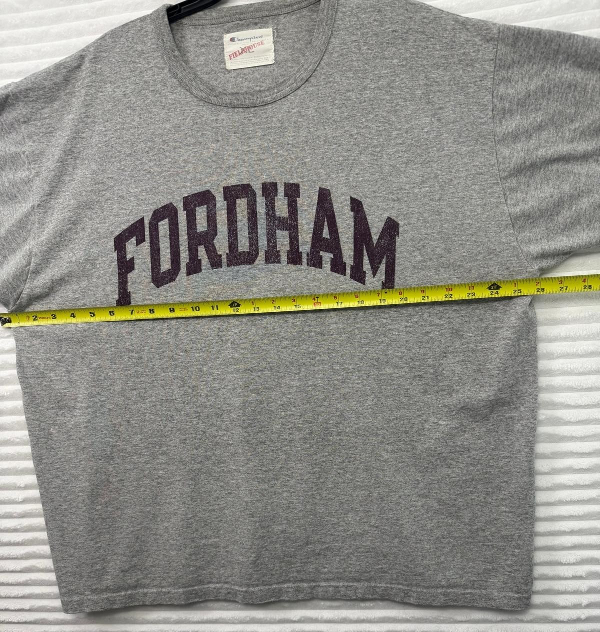 Vintage Y2K Era Champion Fordham University Fieldhouse Tshirt Mens XL