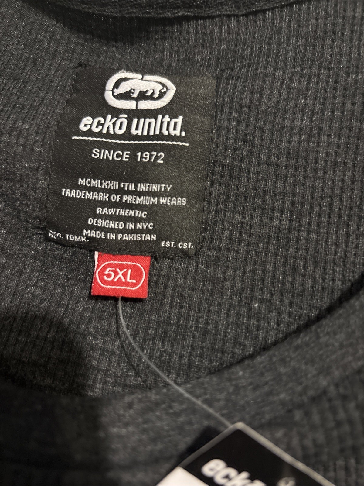 Ecko Unltd. Mens Graphic Thermal Knit Crew Neck New With Tag 5XL