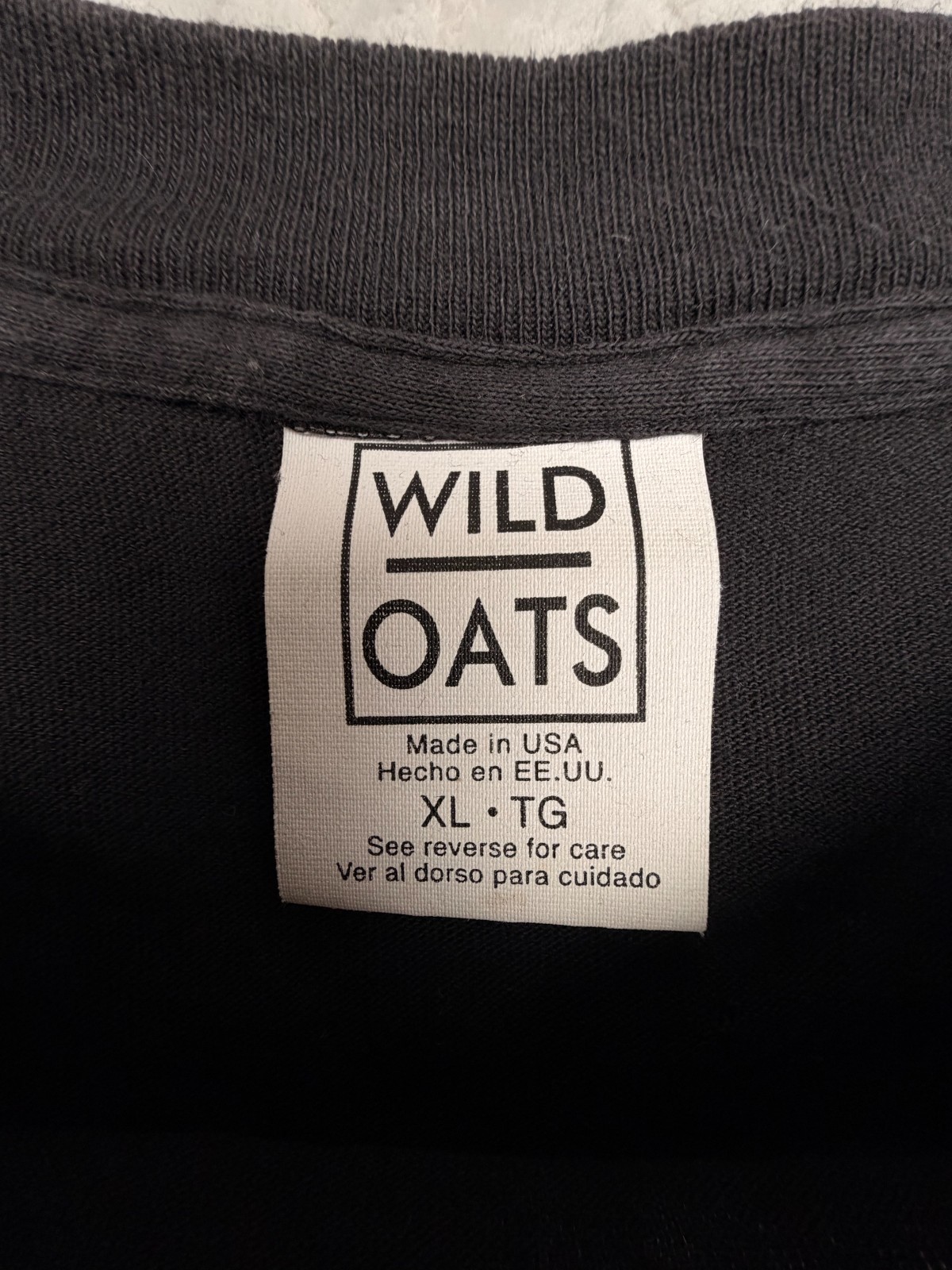 Vintage Touch Tone Wild Oats Wired for Sound Guitar Shirt Size XL Black Tee USA