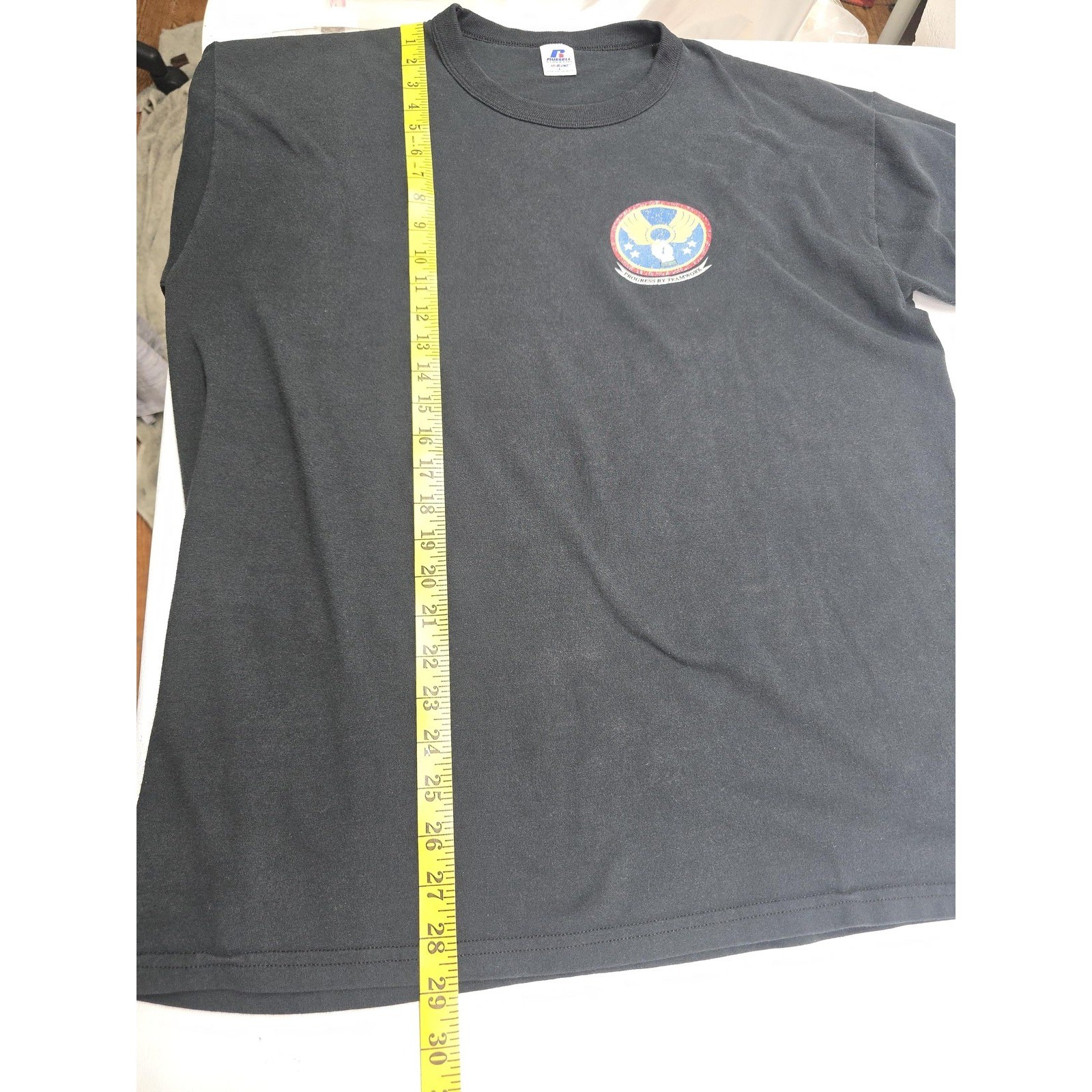 USAF Crest Logo Shirt Mens Large Black US Air Force Vintage Military Shirt
