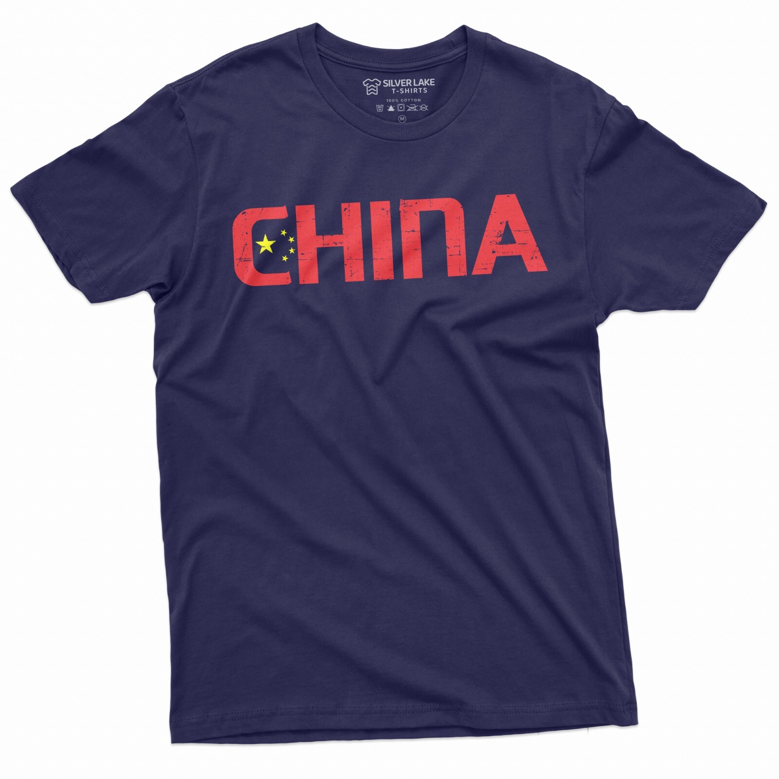 Men’s China T-shirt Chinese Flag Coat of Arms PRC People’s Republic of China Tee