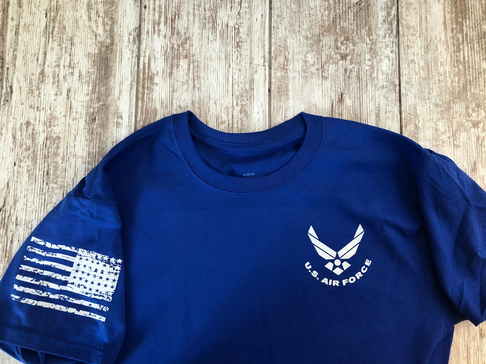 Air Force Military T-shirt With DD-214 Alumni USAF Chest Logo 190G