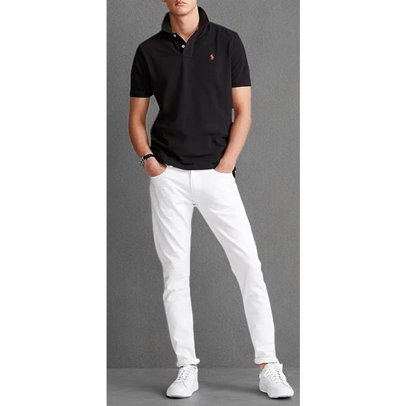 NWT Ralph by Ralph Lauren Men’s Classic Fit Iconic Mesh Polo, Black, XL
