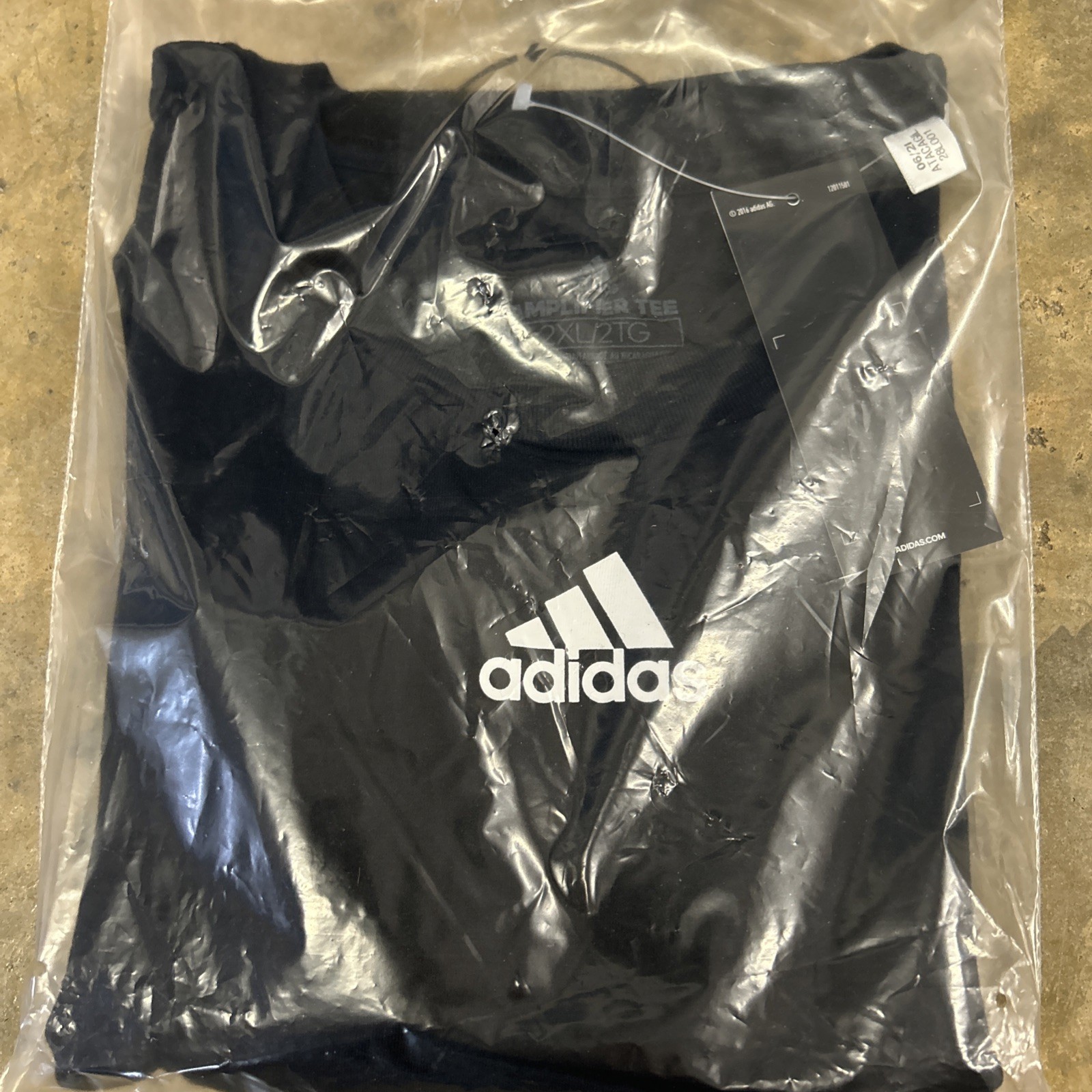 adidas Amplifier Cotton Tee Short Sleeve Black EK0174 Men’s Size 2XL – NWT