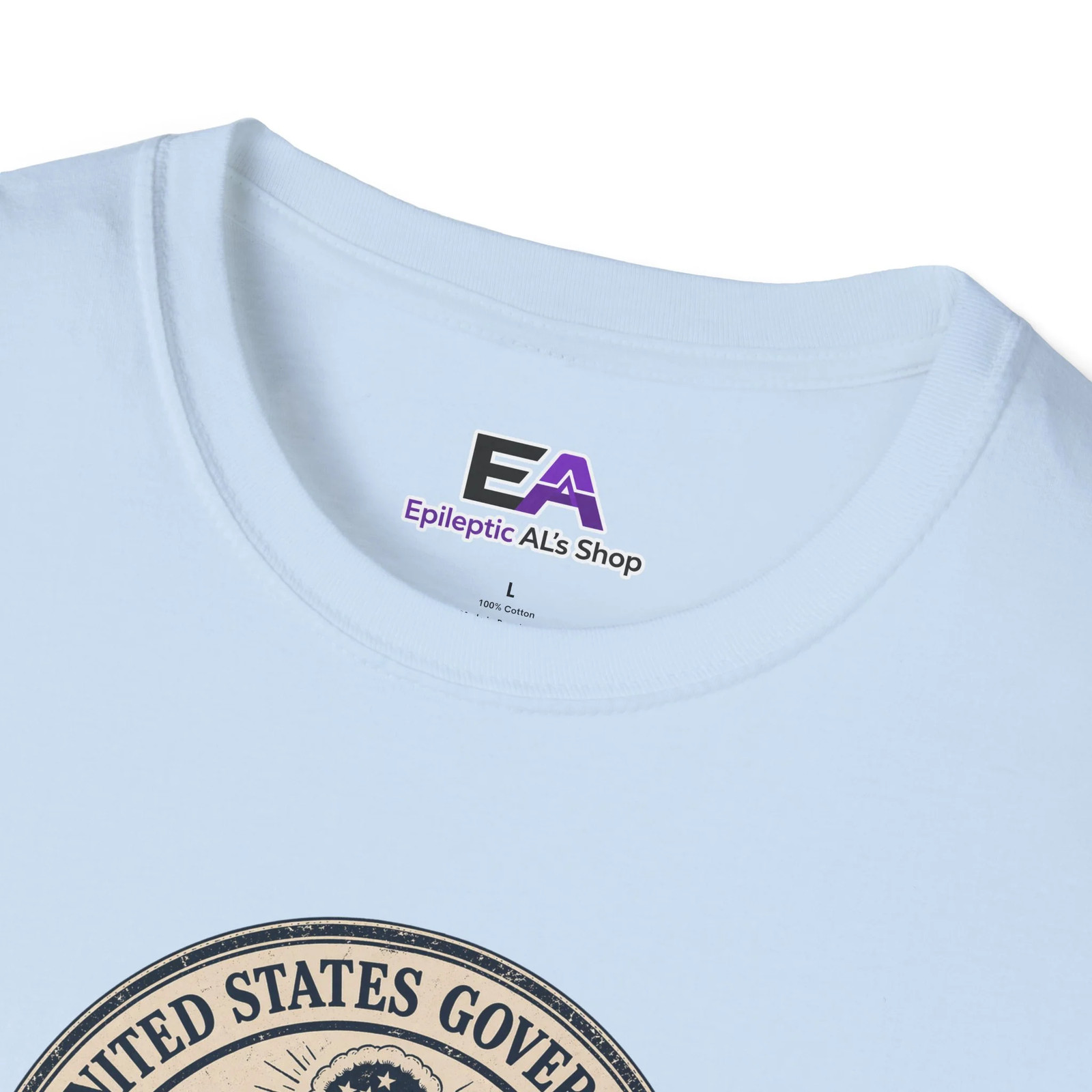 US Government Seal T Shirt Promises Exceed Delivery Funny Unisex Graphic Tee
