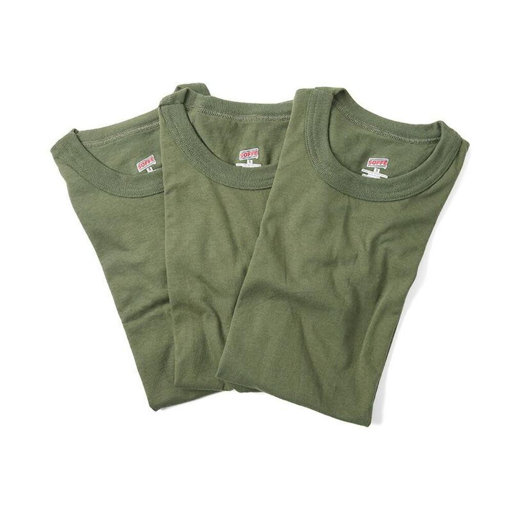 NEW Soffe 50/50 Military USMC MARPAT T-Shirt Undershirt 3-Pack – OD Green