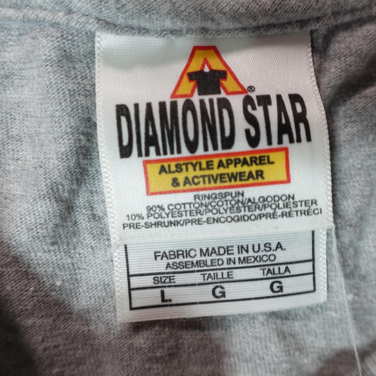 Vintage P-38 Lightning Shirt Mens Large Gray WWII Airplane Tee Diamond Star T