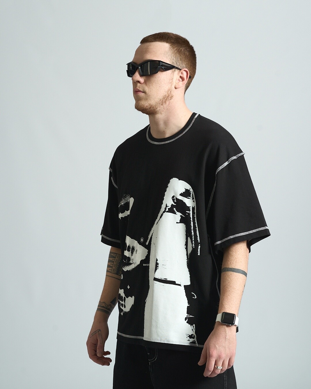 Oversized T-shirt OGONPUSHKA Chix black