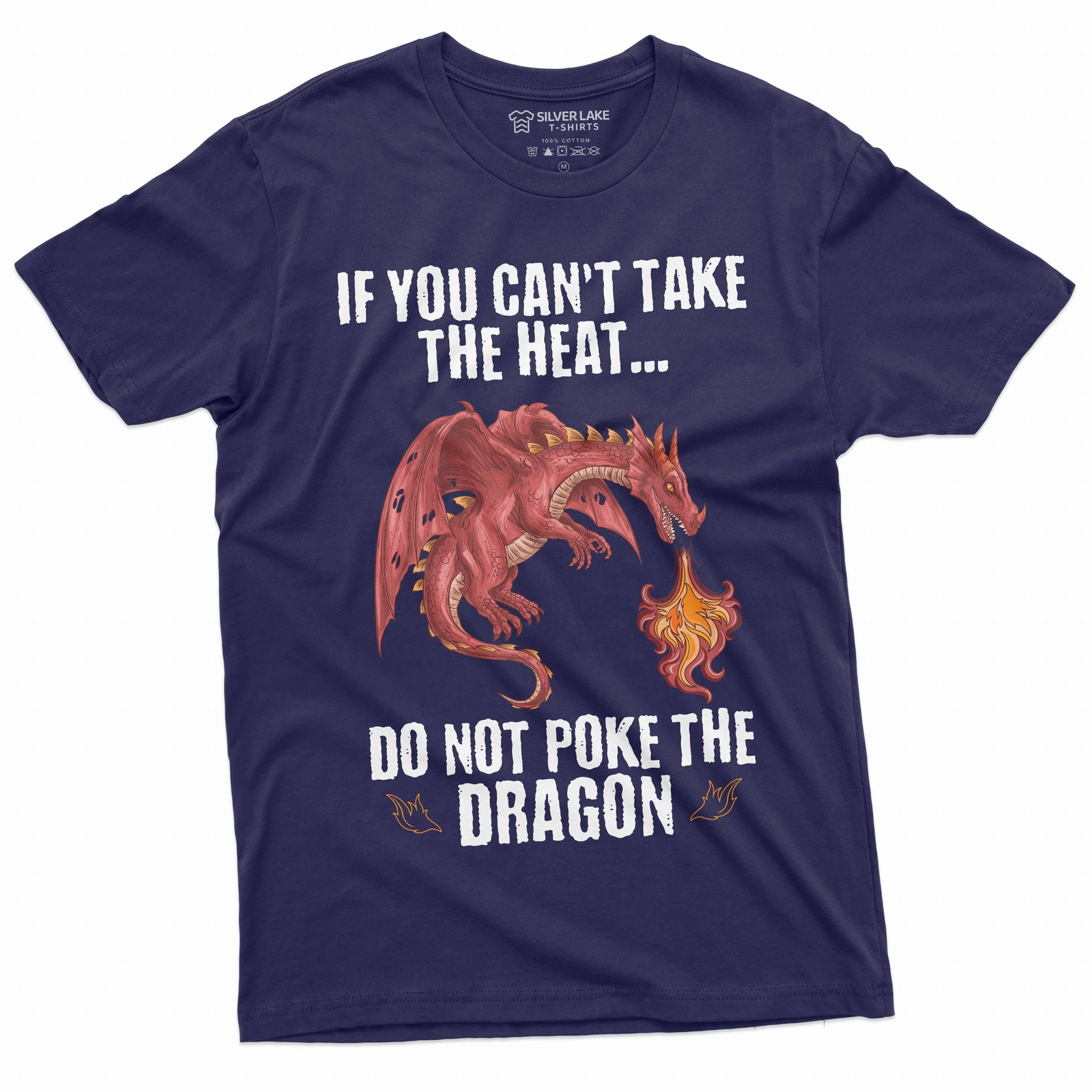 Men’s Funny Poke dragon T-shirt dont poke dragon funny Birthday gift tee