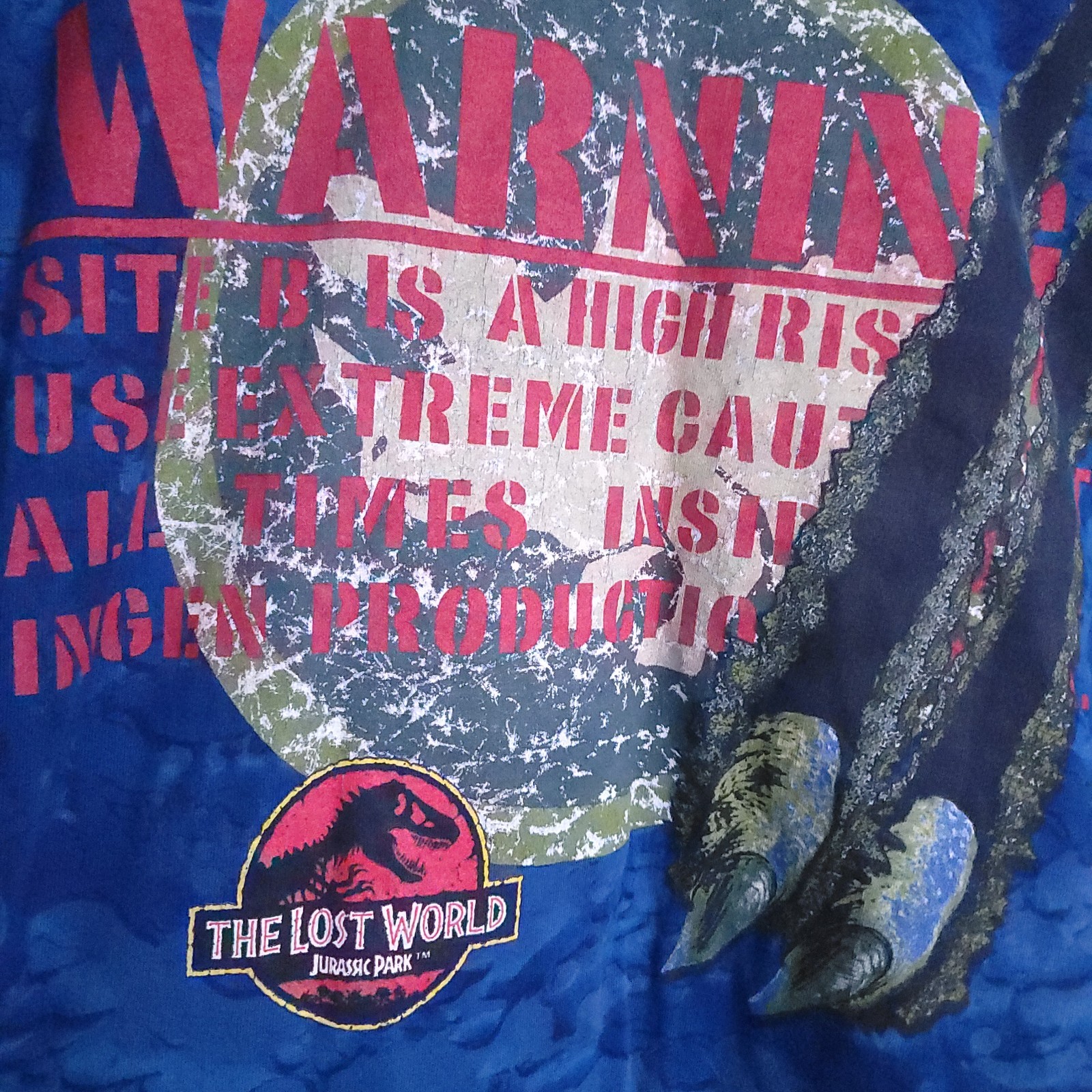 Vintage 1997 Jurassic Park The Lost World USA Movie Promo Large Blue Dinosaur