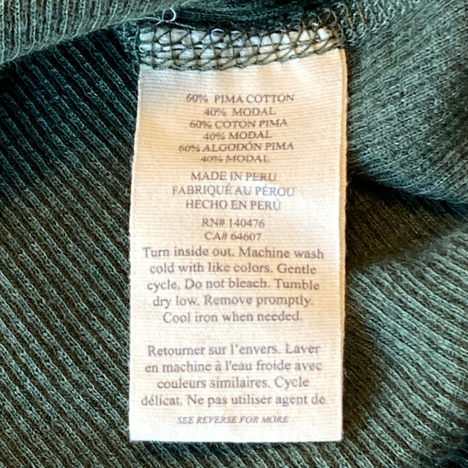 Faherty Cloud Waffle Crew Pullover Relaxed Fit Pima Mens Small S Deep Fern NWT
