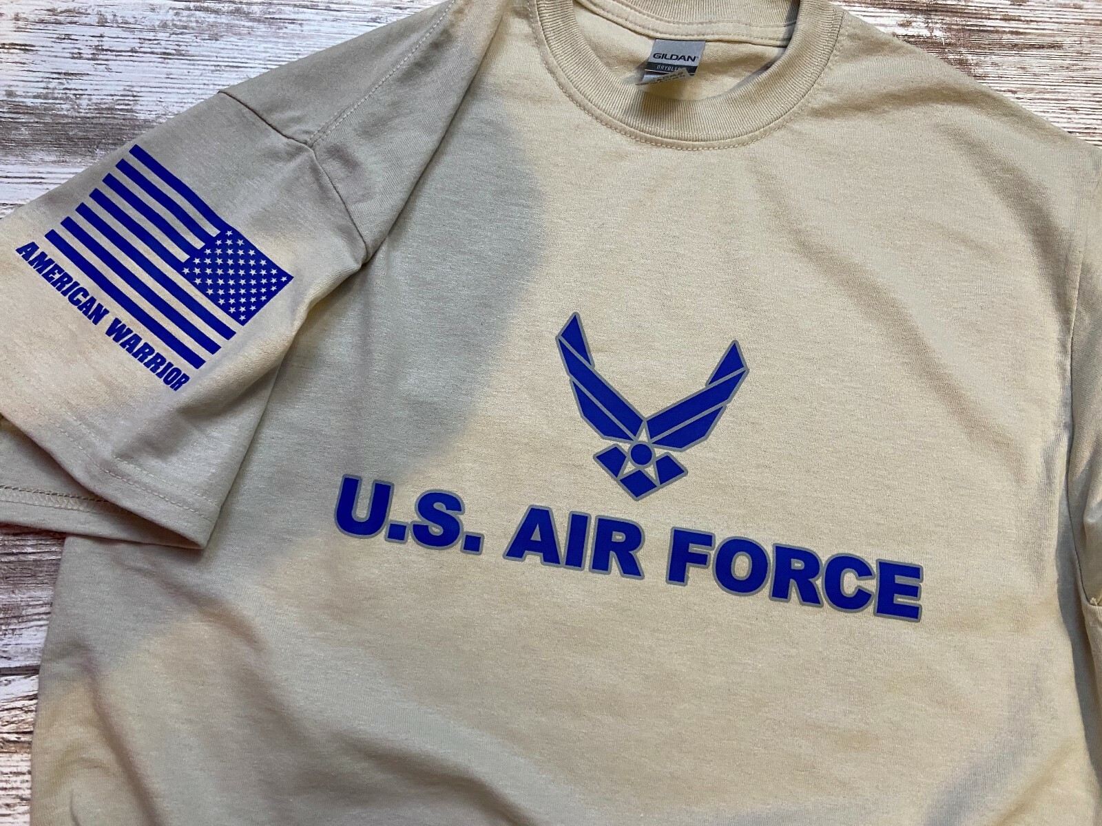 Air Force military T-shirt Blue and Gray Military Shirt 114G