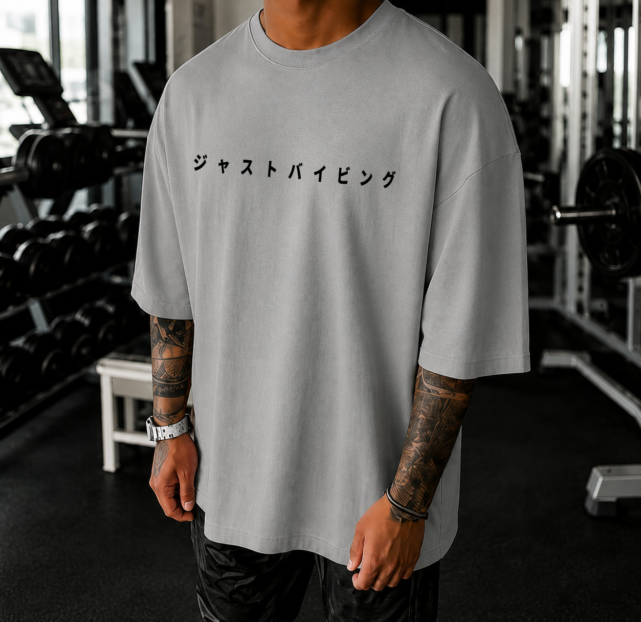 Men’s Cotton Anime Graphic Tee Oversized Japanese Streetwear Crew Neck Shirt