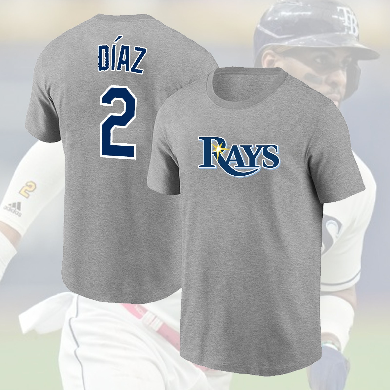 SALE HOT! Yandy Díaz #2 Tampa Bay Rays 2026 Name & Number Gift For Fans