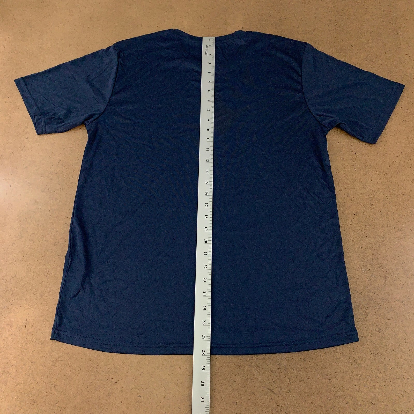 Epic Sports Adult Size Medium Navy Blue Short Sleeve Crew Neck Performance Tee