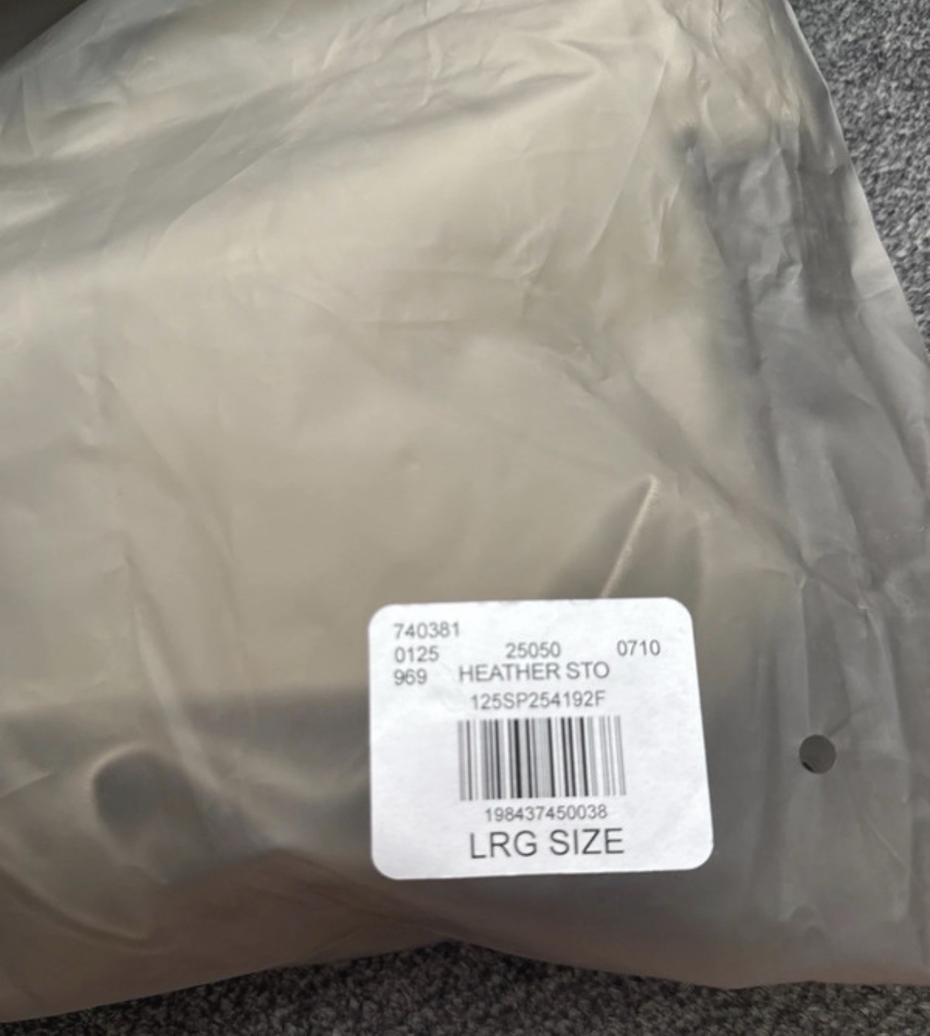 Fear of God Essentials Logo Gray Crew Neck Short Sleeve Cotton Jersey Tee L