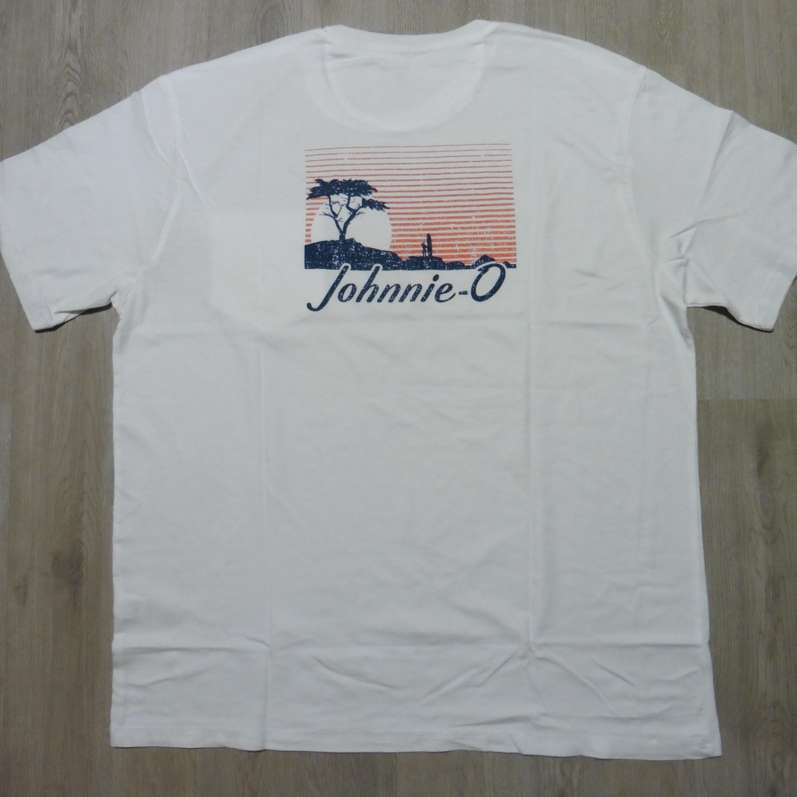 JOHNNIE O Mens XL T SHIRT SHORELINE DALE 2.0 WHITE SHORT SLEEVE GOLF TEE