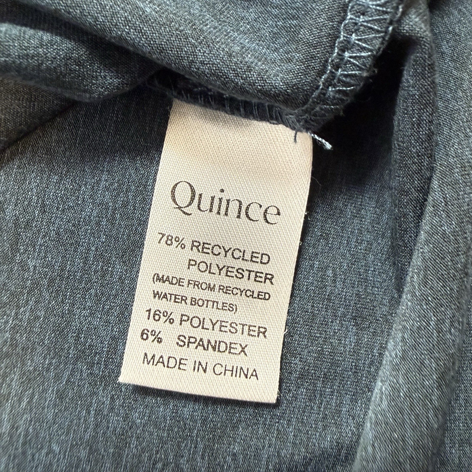 Quince Mens SS T Shirt Polyester Spandex Sz M Preppy Athleisure Eco Conscio